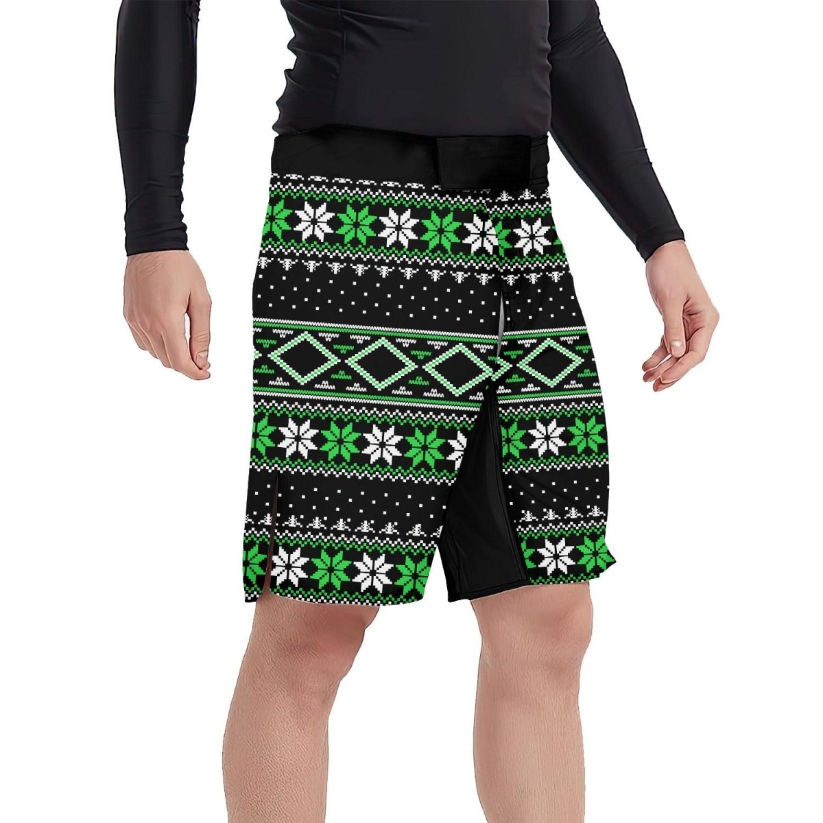 Santa Christmas Fight Shorts - BattleFitGear