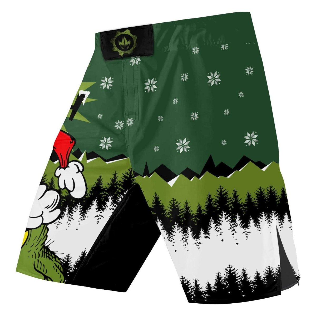 Grinch Santa Clause Fight Shorts - BattleFitGear