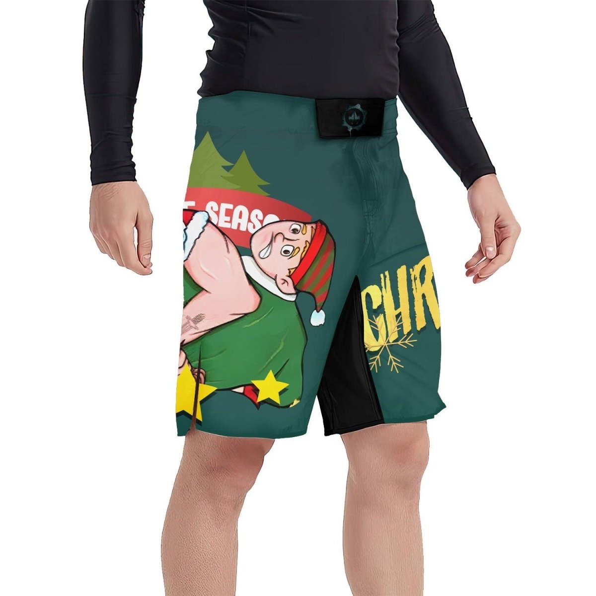 Santa Submission Fight Shorts - BattleFitGear