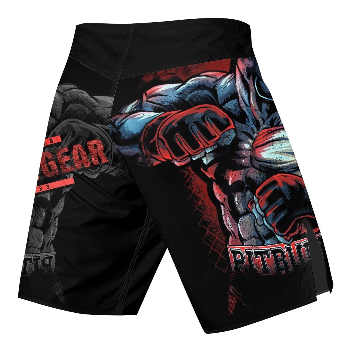 Red Rage Pitbull Boxing Fight Shorts - BattleFitGear