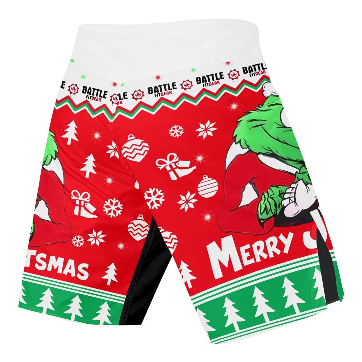 Funny Santa Grinch Fight Shorts - BattleFitGear