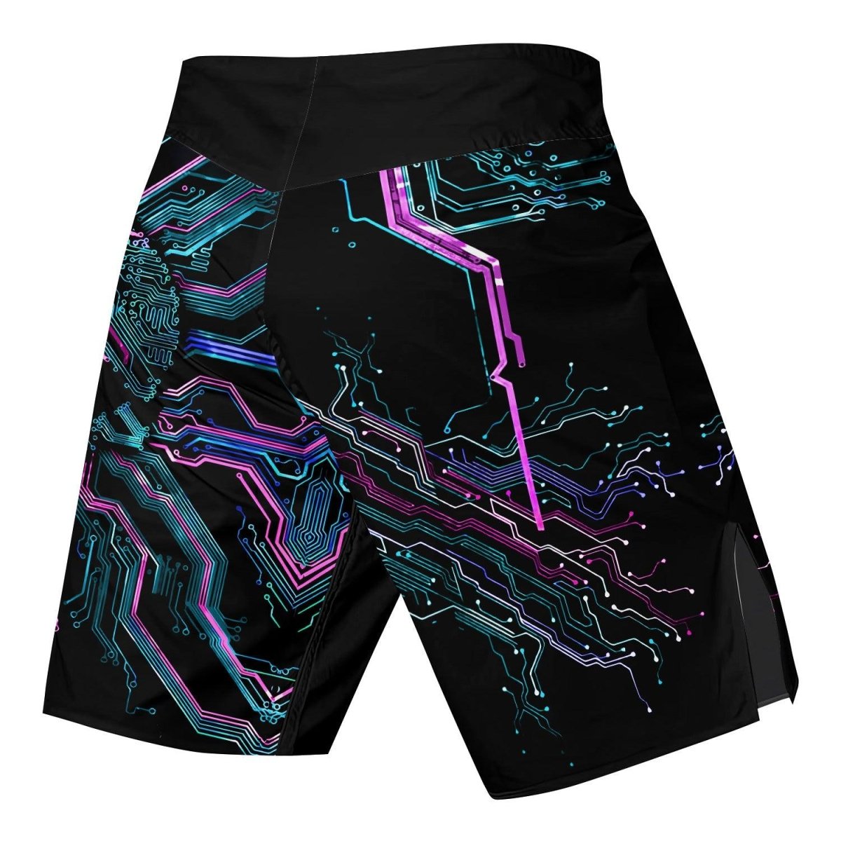 Deadly Glowing Circuit Fight Shorts - BattleFitGear