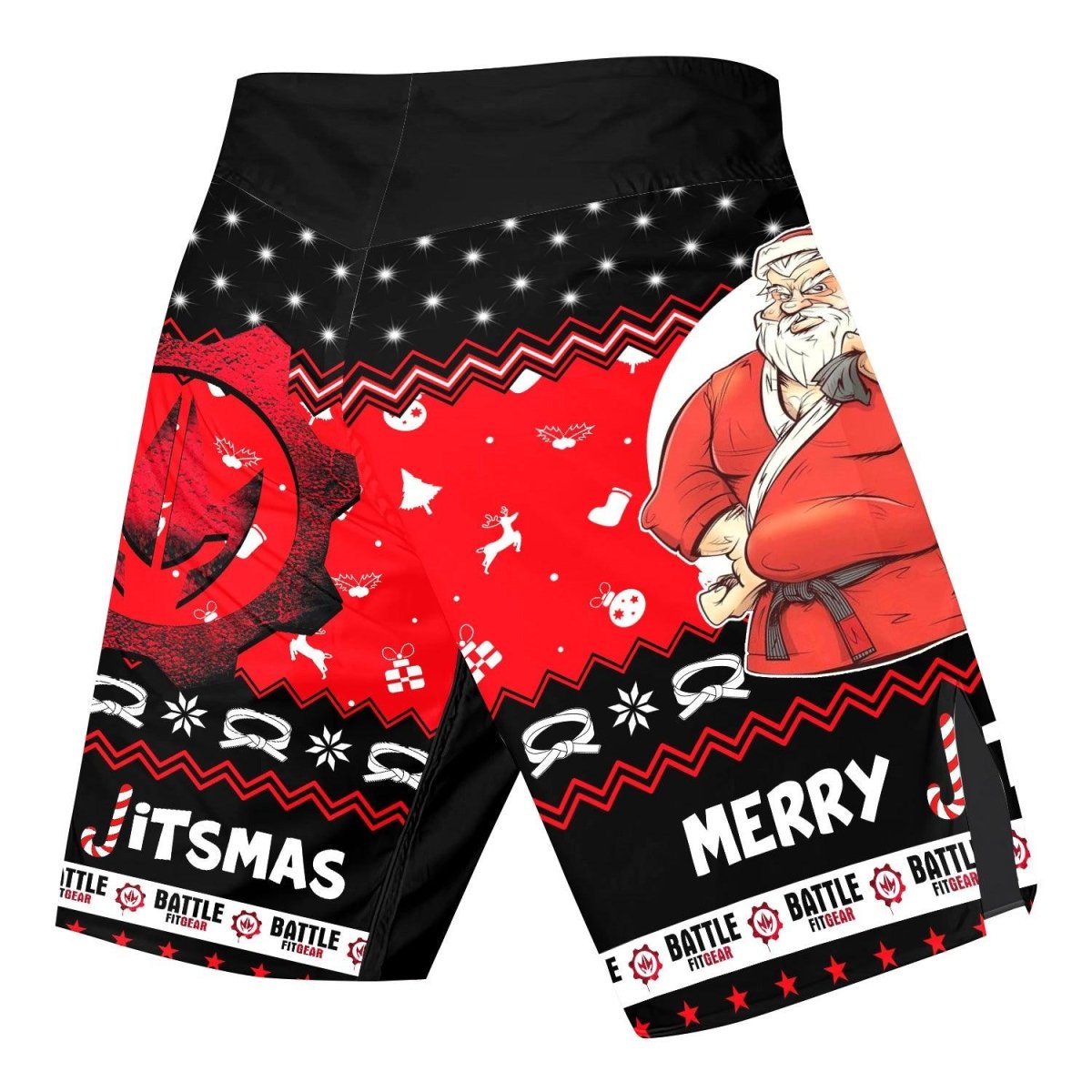 Villain Santa Claus Jitsmas Fight Shorts - BattleFitGear