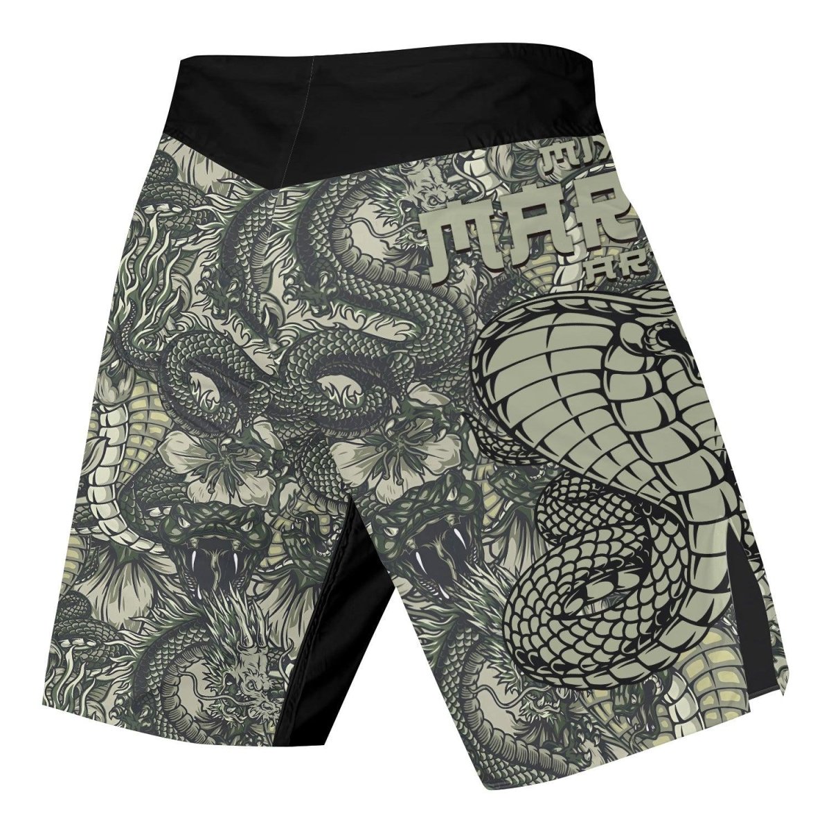 Samurai Cobra And Dragon Fight Shorts - BattleFitGear