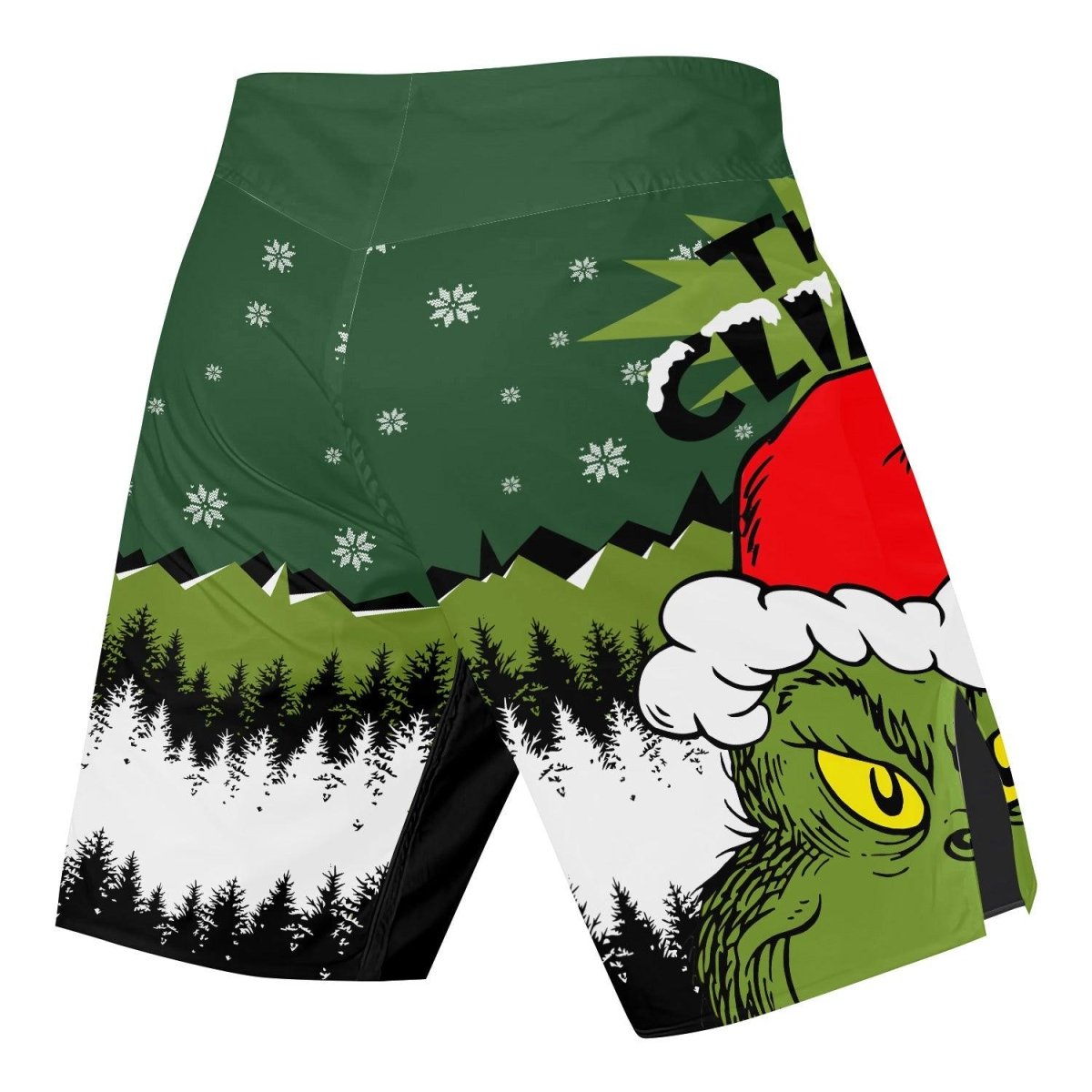 Grinch Santa Clause Fight Shorts - BattleFitGear