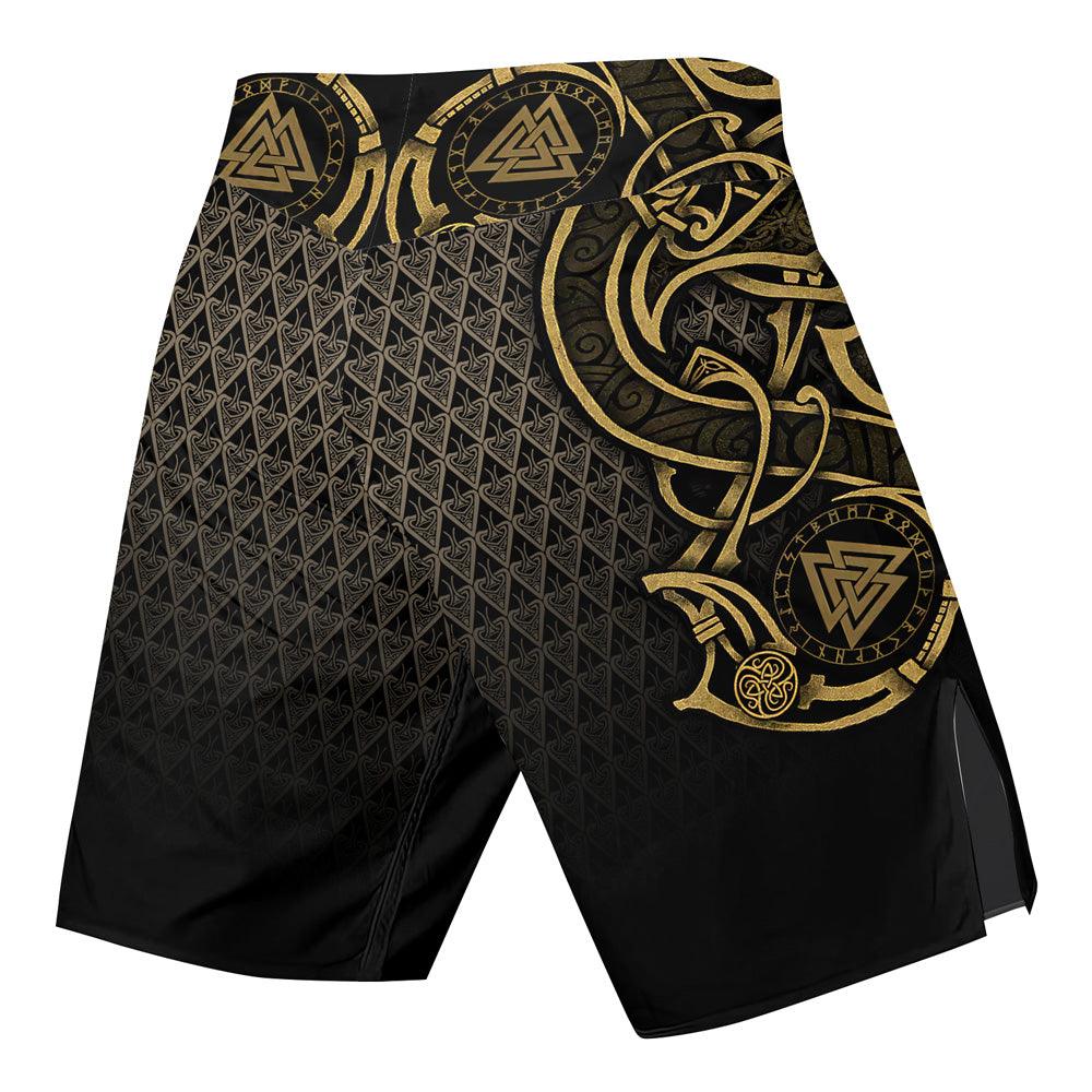 Viking Fenrir Symbol Rune Fight Shorts | MMA Fight Shorts