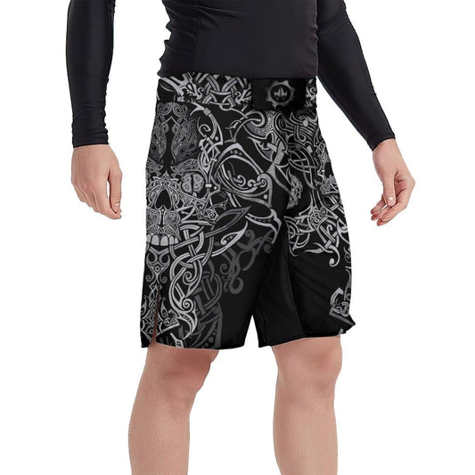 Viking Norse Skull Fight Shorts - BattleFitGear