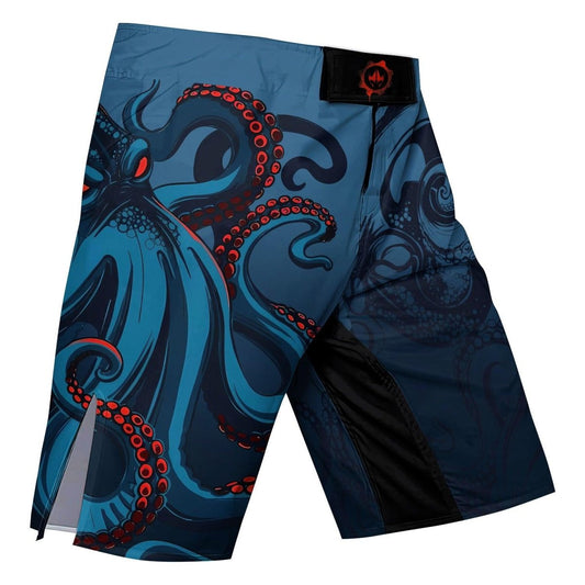 Dark Sea Octopus Fight Shorts - BattleFitGear