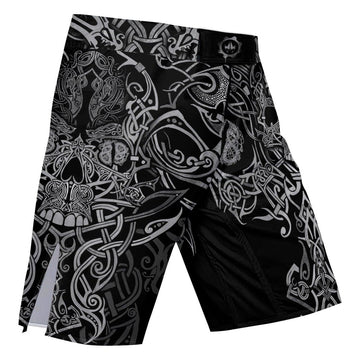 Viking Norse Skull Fight Shorts - BattleFitGear