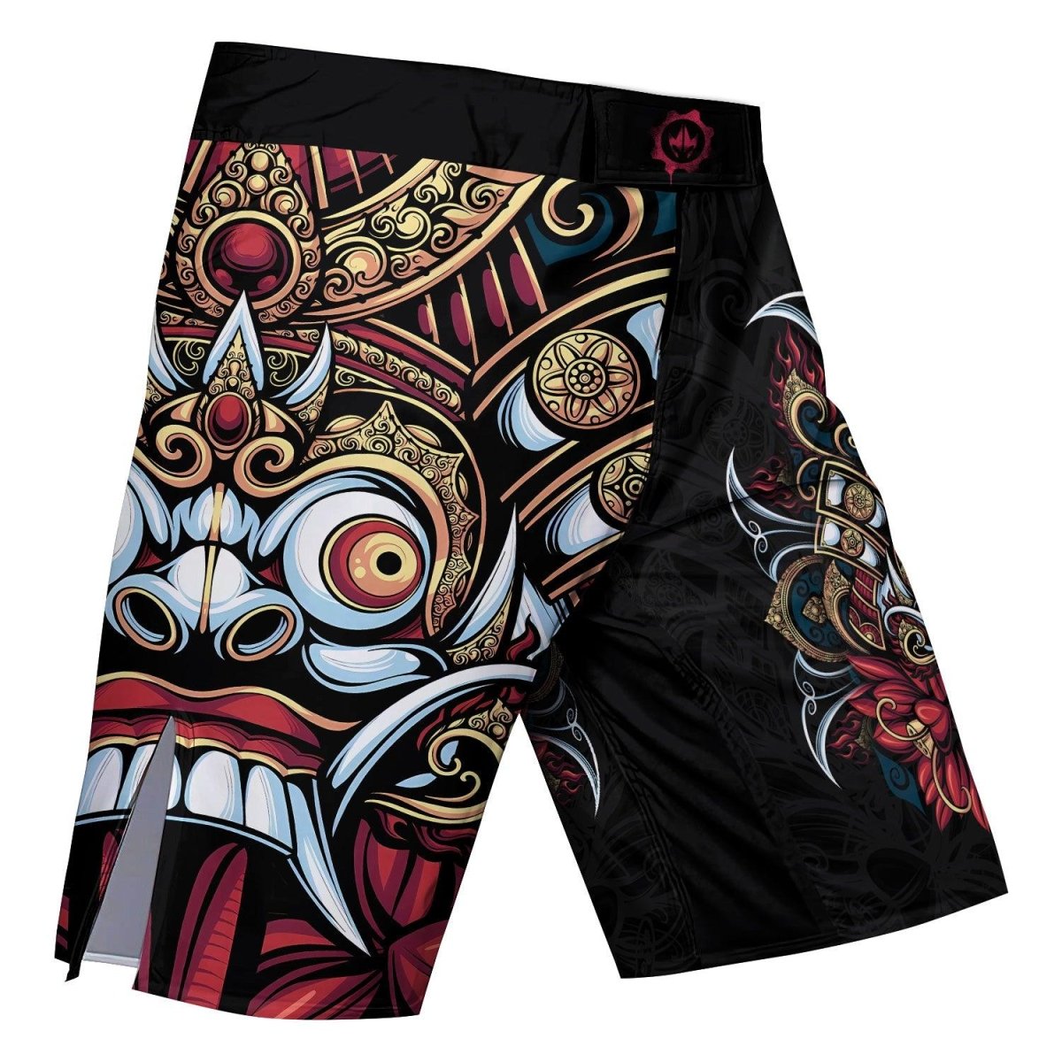 Japanese Weird Samurai Helmet Fight Shorts - BattleFitGear