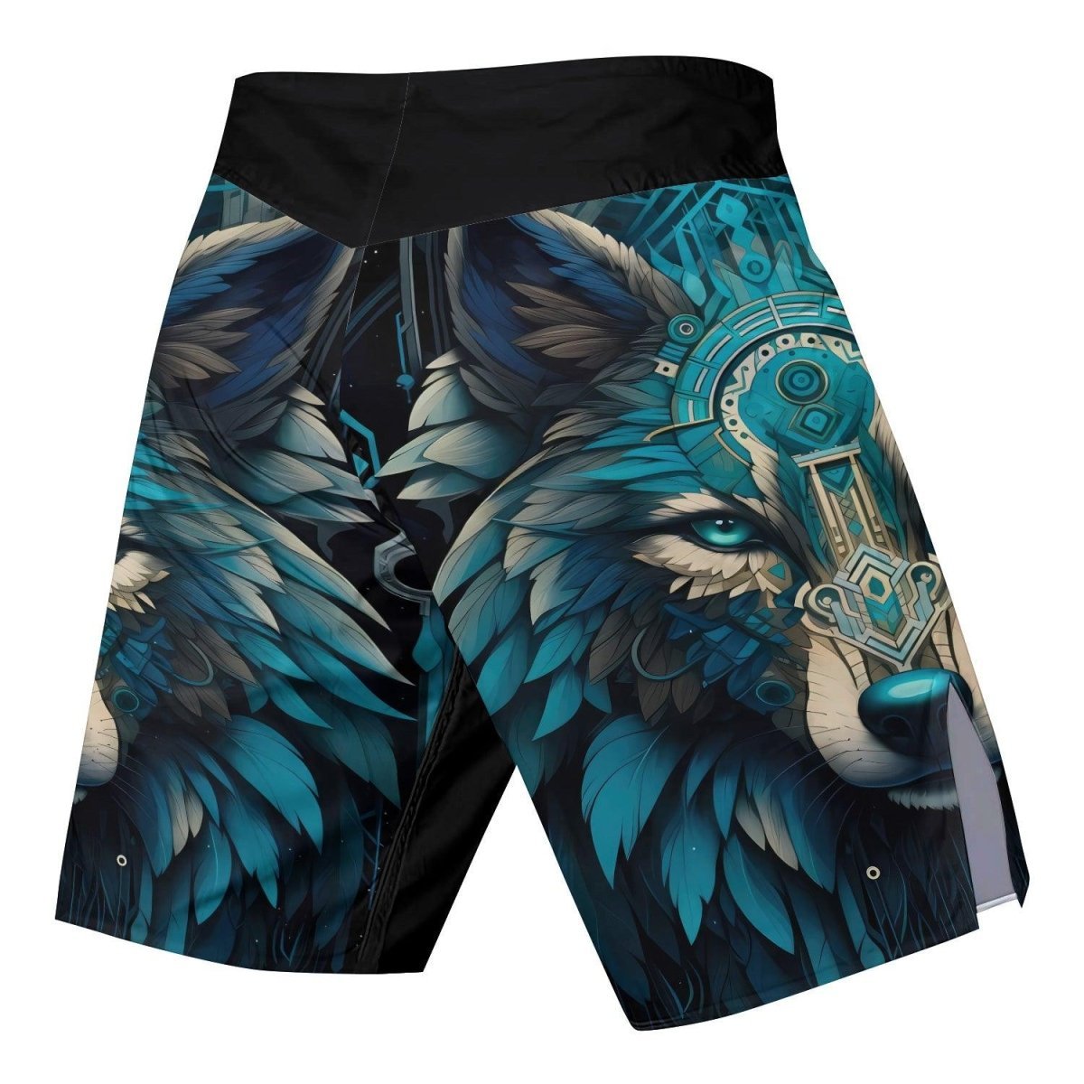 Wolf Tribal Fight Shorts - BattleFitGear