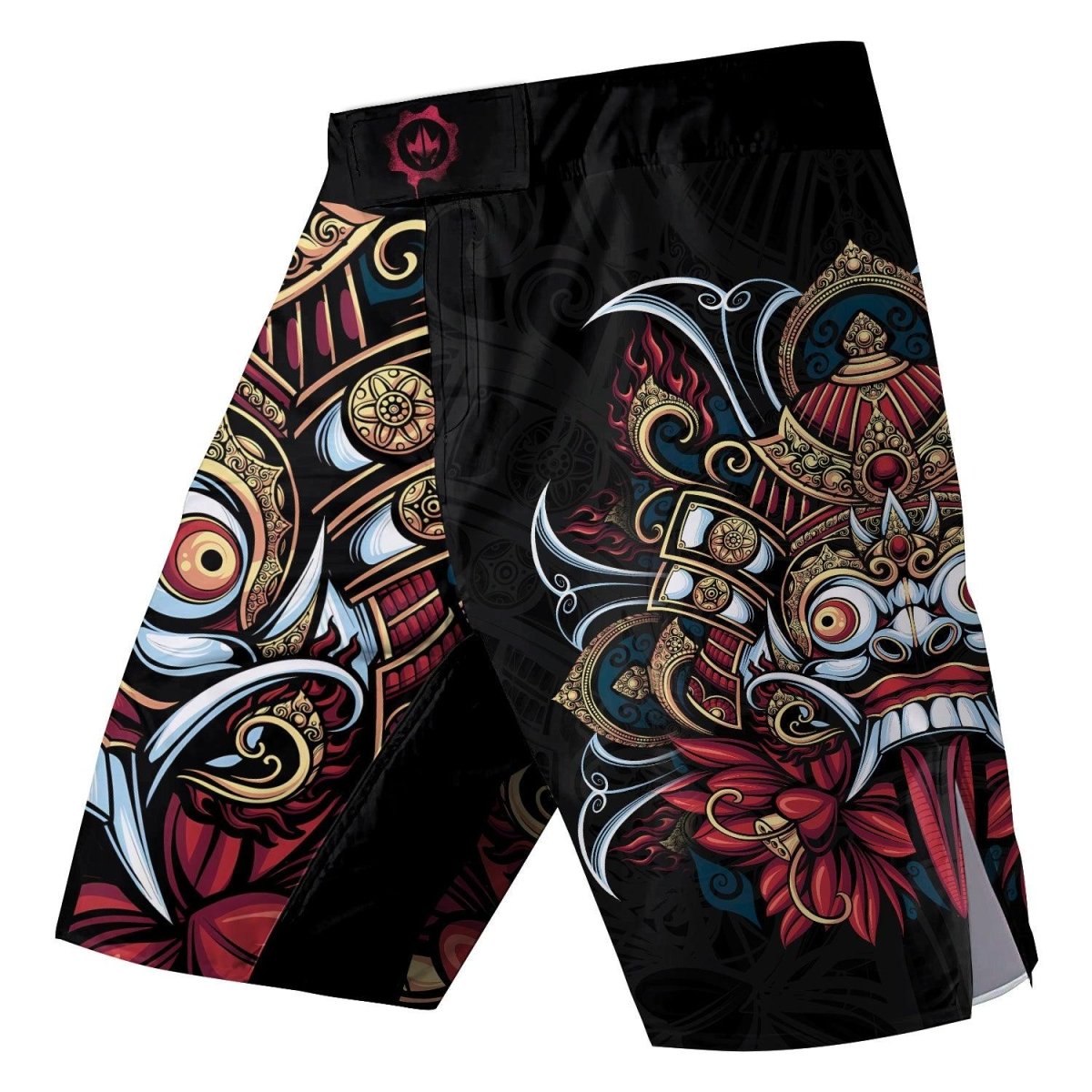 Japanese Weird Samurai Helmet Fight Shorts - BattleFitGear