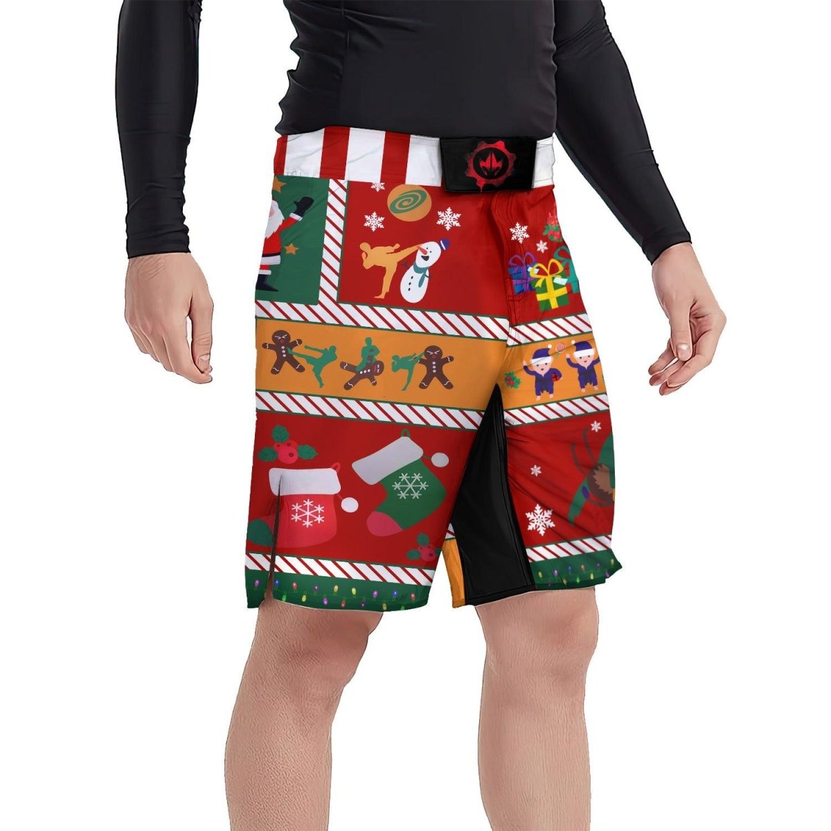 Jiu Jitsu Christmas Fight Shorts - BattleFitGear