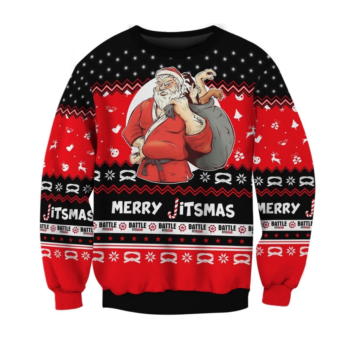 Villain Santa Claus Jitsmas Sweatshirt - BattleFitGear