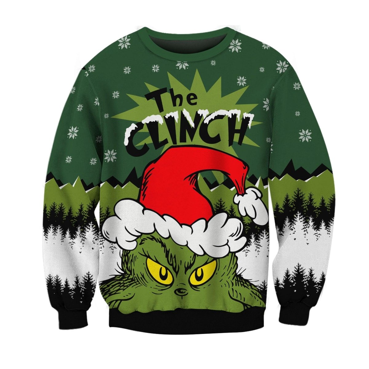 Grinch Santa Clause Sweatshirt - BattleFitGear