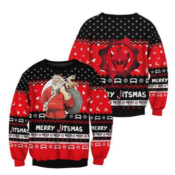 Villain Santa Claus Jitsmas Sweatshirt - BattleFitGear