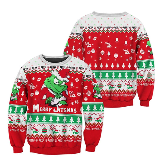 Funny Santa Grinch Sweatshirt - BattleFitGear