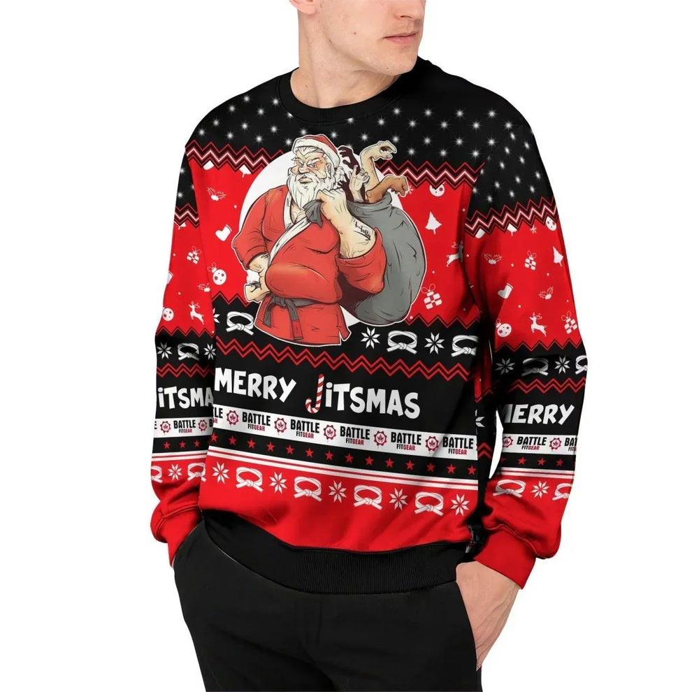 Villain Santa Claus Jitsmas Sweatshirt | Santa Clause Sweatshirt