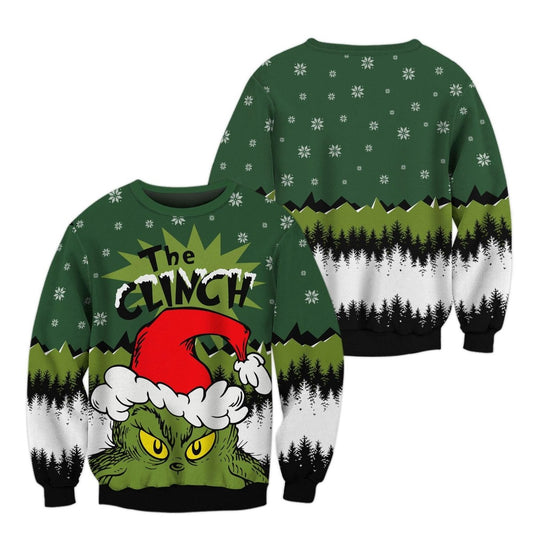 Grinch Santa Clause Sweatshirt - BattleFitGear