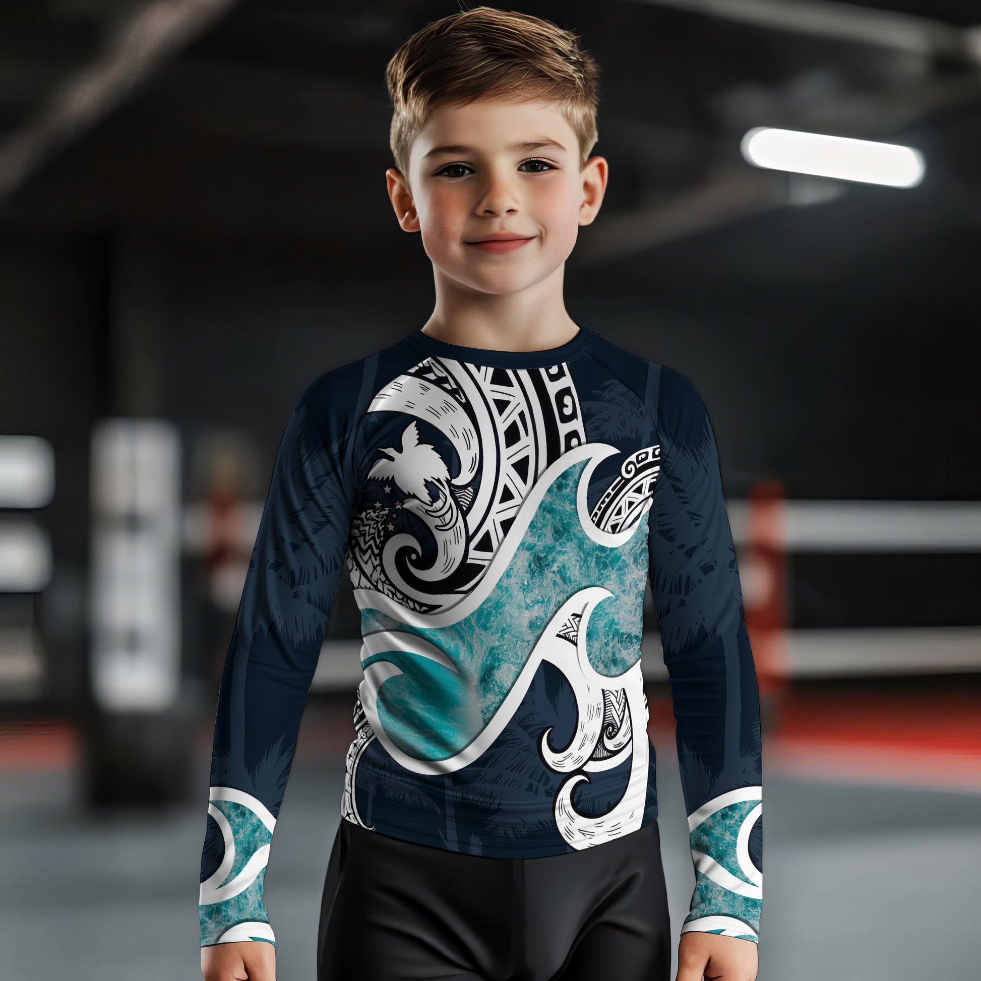 Sacred Wave Tribe Kids Rash Guard