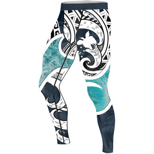 Sacred Wave Tribe Men's Compression Leggings