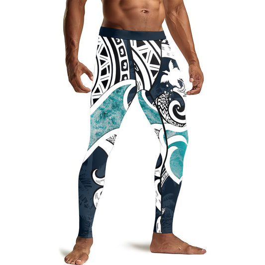 Sacred Wave Tribe Men's Compression Leggings