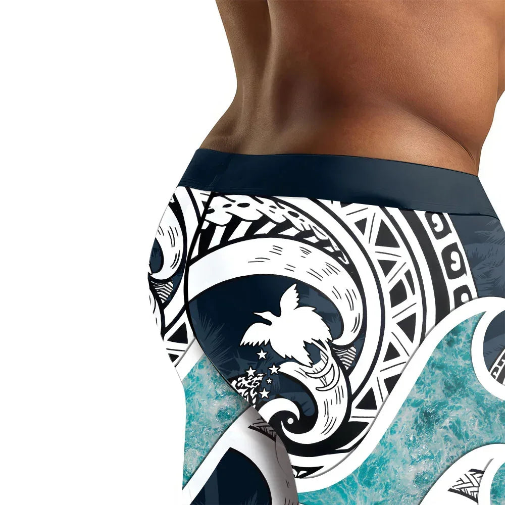 Sacred Wave Tribe Men's Compression Leggings
