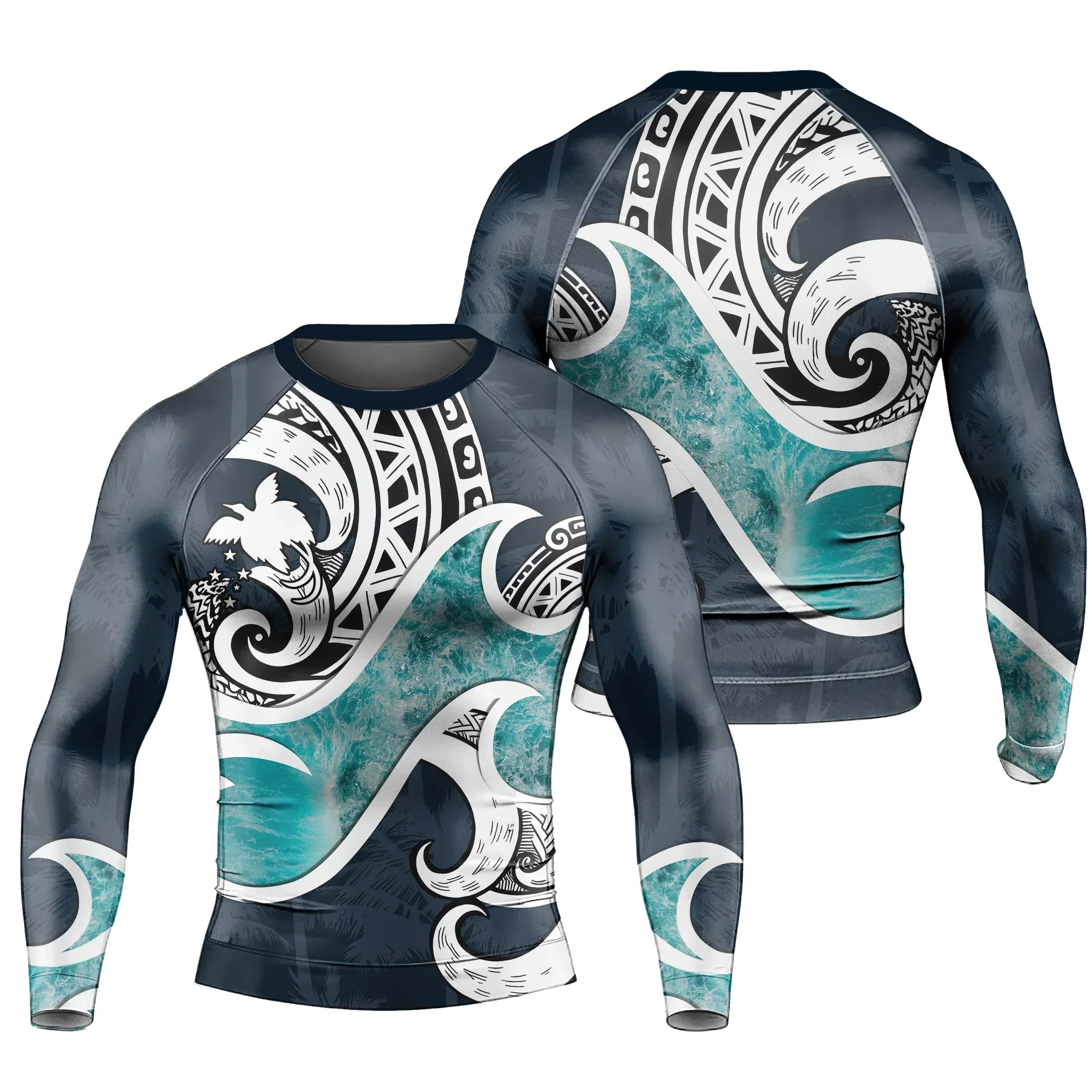 Sacred Wave Tribe Men's Long Sleeve Rash Guard | Lightweight & Durable