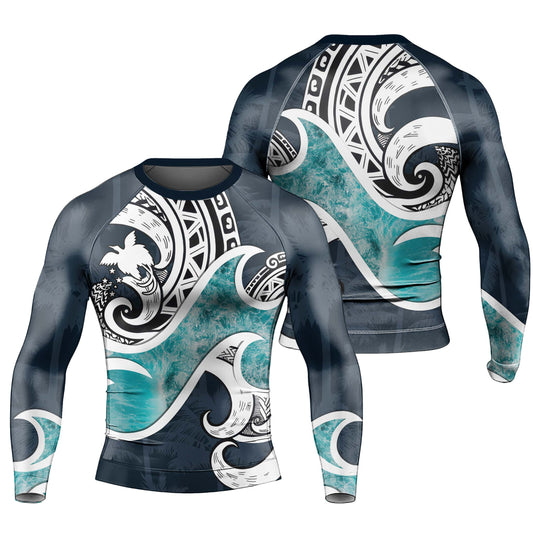 Sacred Wave Tribe Men's Long Sleeve Rash Guard