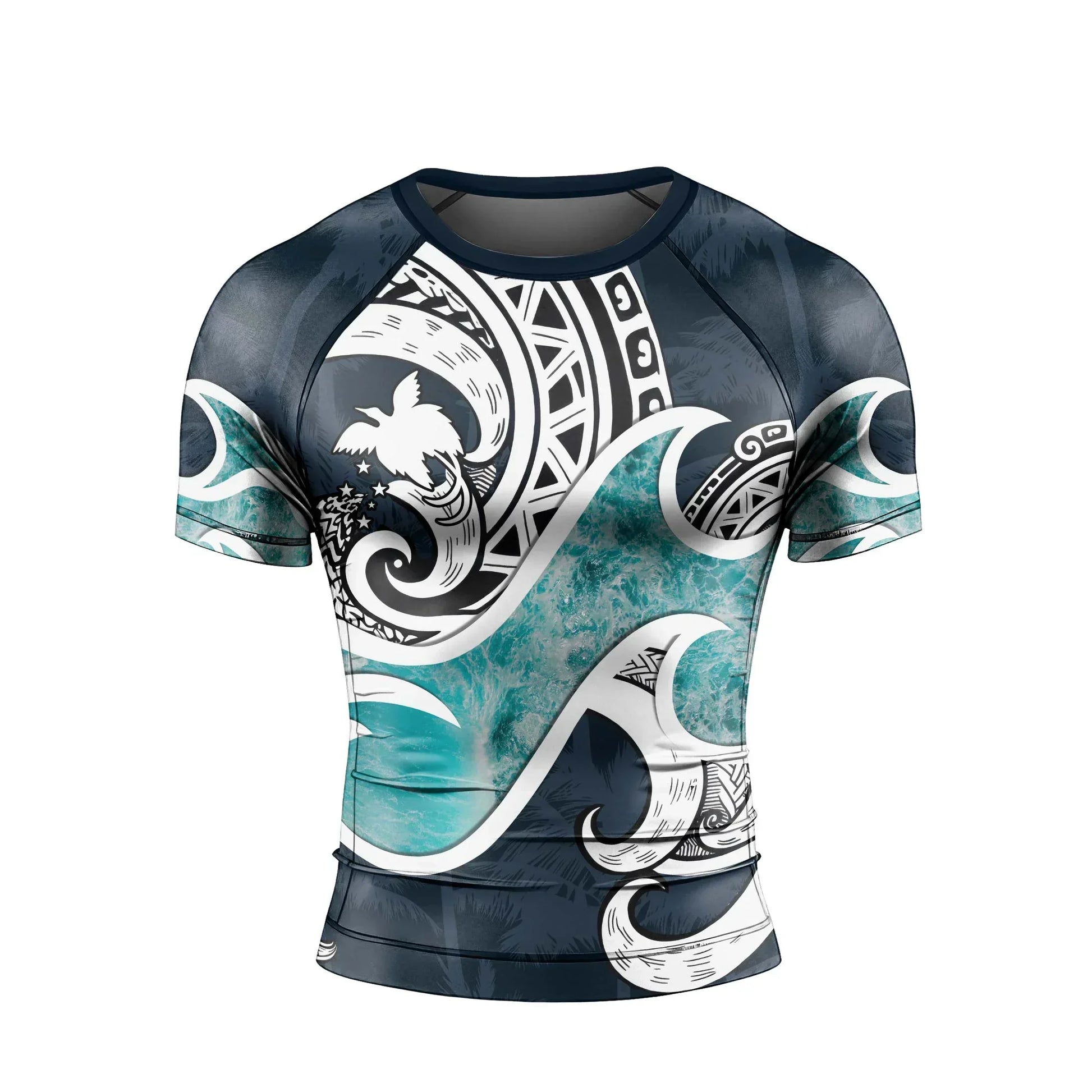 Sacred Wave Tribe Men's Short Sleeve Rash Guard