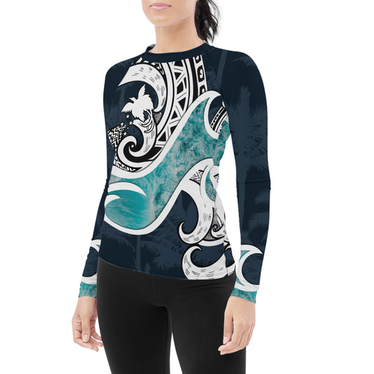 Sacred Wave Tribe Women's Long Sleeve Rash Guard
