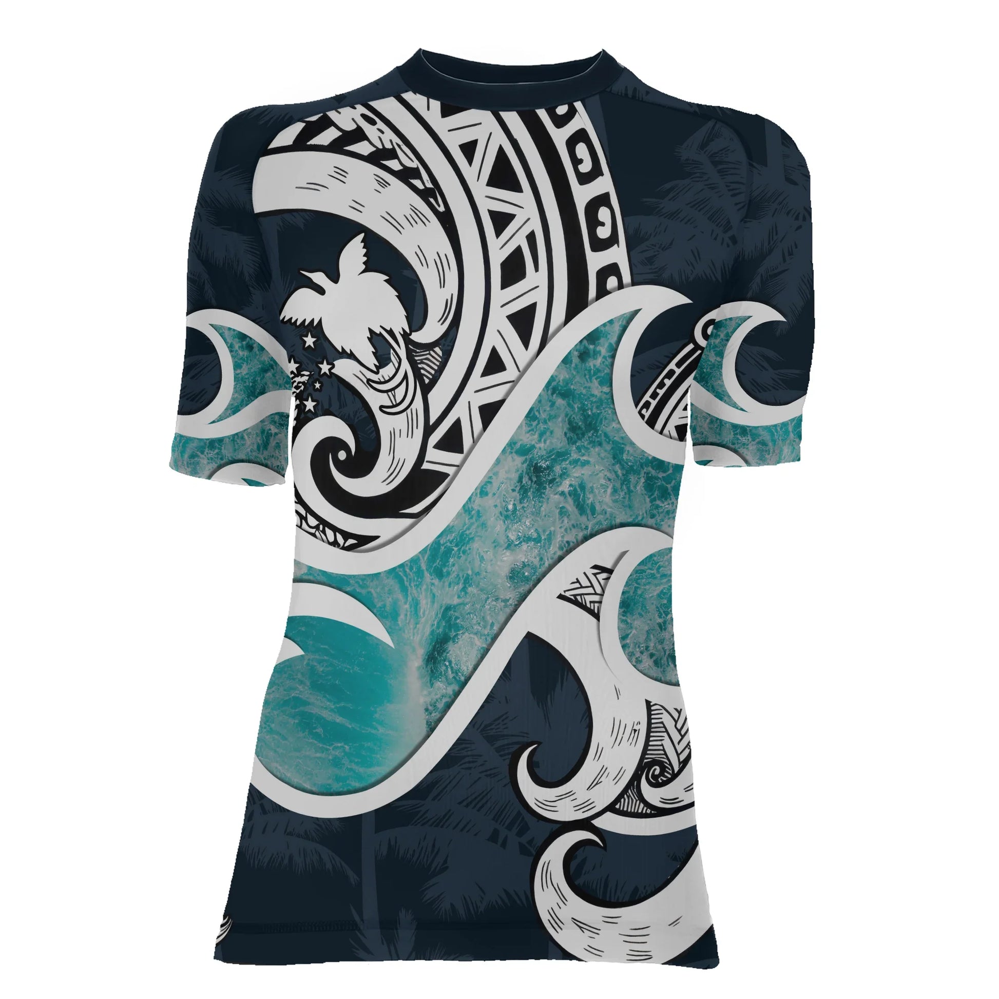 Sacred Wave Tribe Women's Short Sleeve Rash Guard