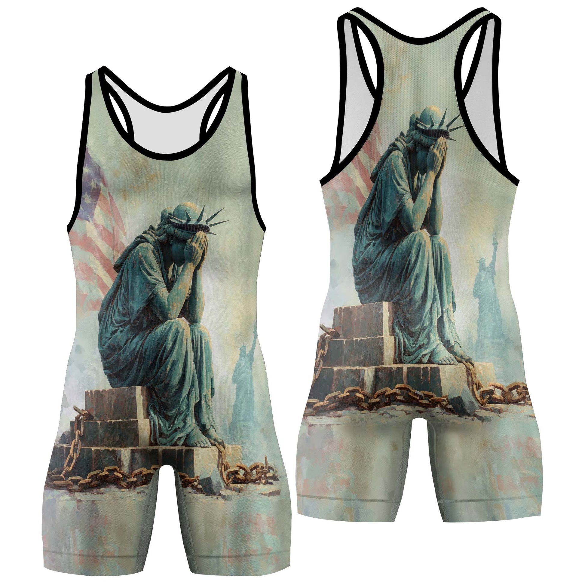 Sadness Liberty Wrestling Singlets