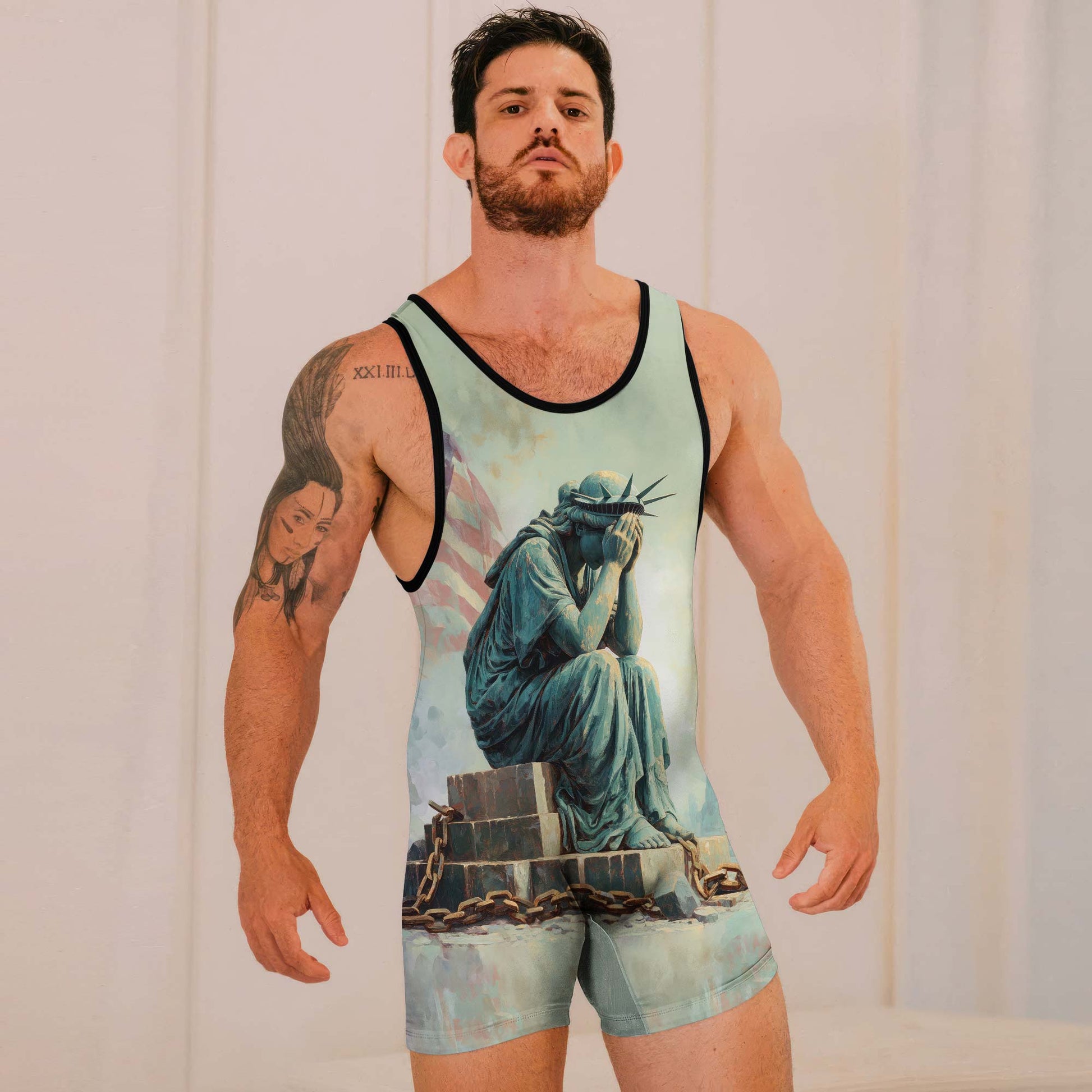 Sadness Liberty Wrestling Singlets