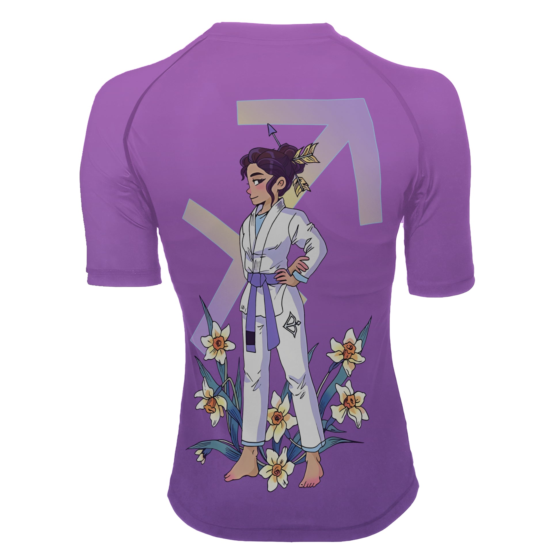 Sagittarius Zodiac Mom Women's Short Sleeve Rash Guard