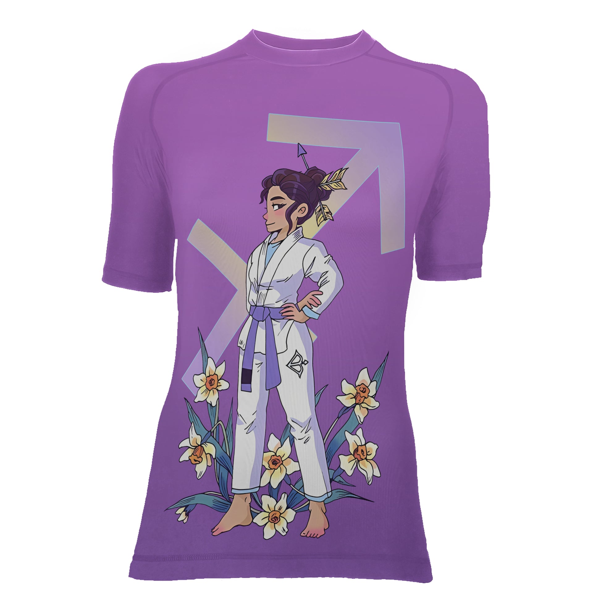 Sagittarius Zodiac Mom Women's Short Sleeve Rash Guard