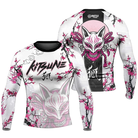 Sakura Fox Spirit Men's Long Sleeve Rash Guard
