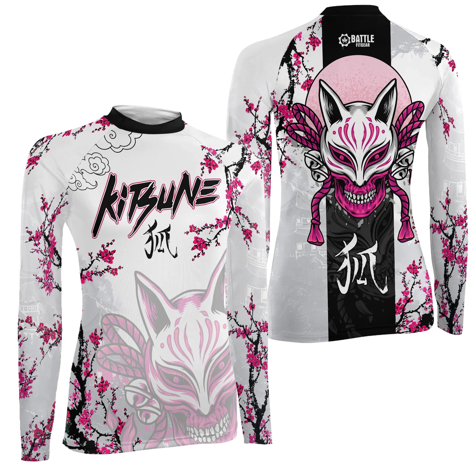 Sakura Fox Spirit Women's Long Sleeve Rash Guard