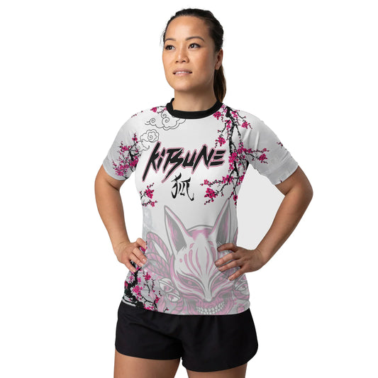 Sakura Fox Spirit Women's Short Sleeve Rash Guard