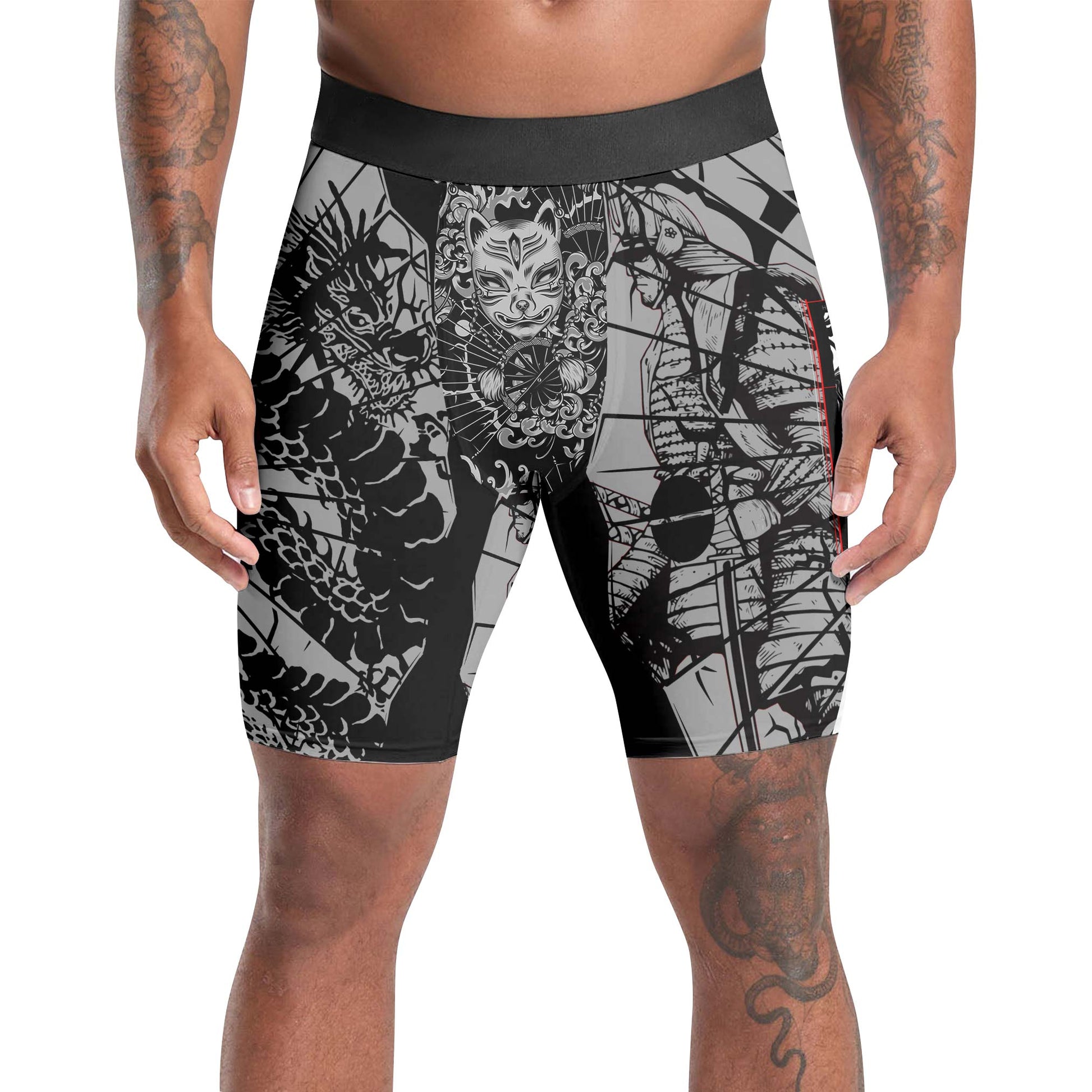 Samurai VS Dragon Compression Shorts