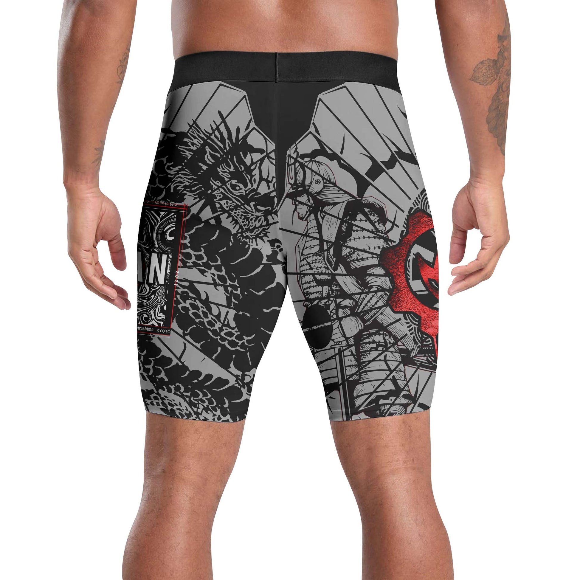 Samurai VS Dragon Compression Shorts
