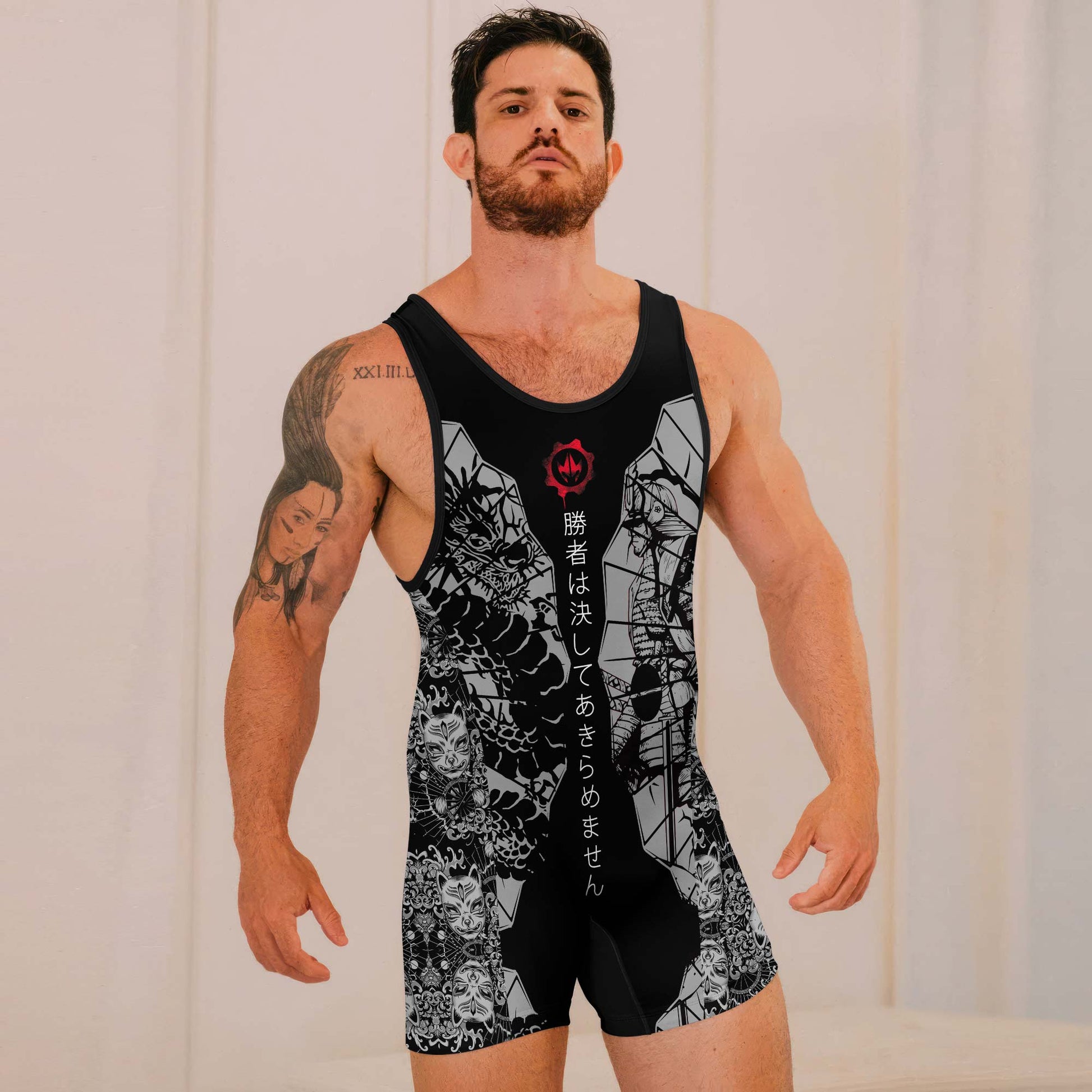 Samurai VS Dragon Wrestling Singlets