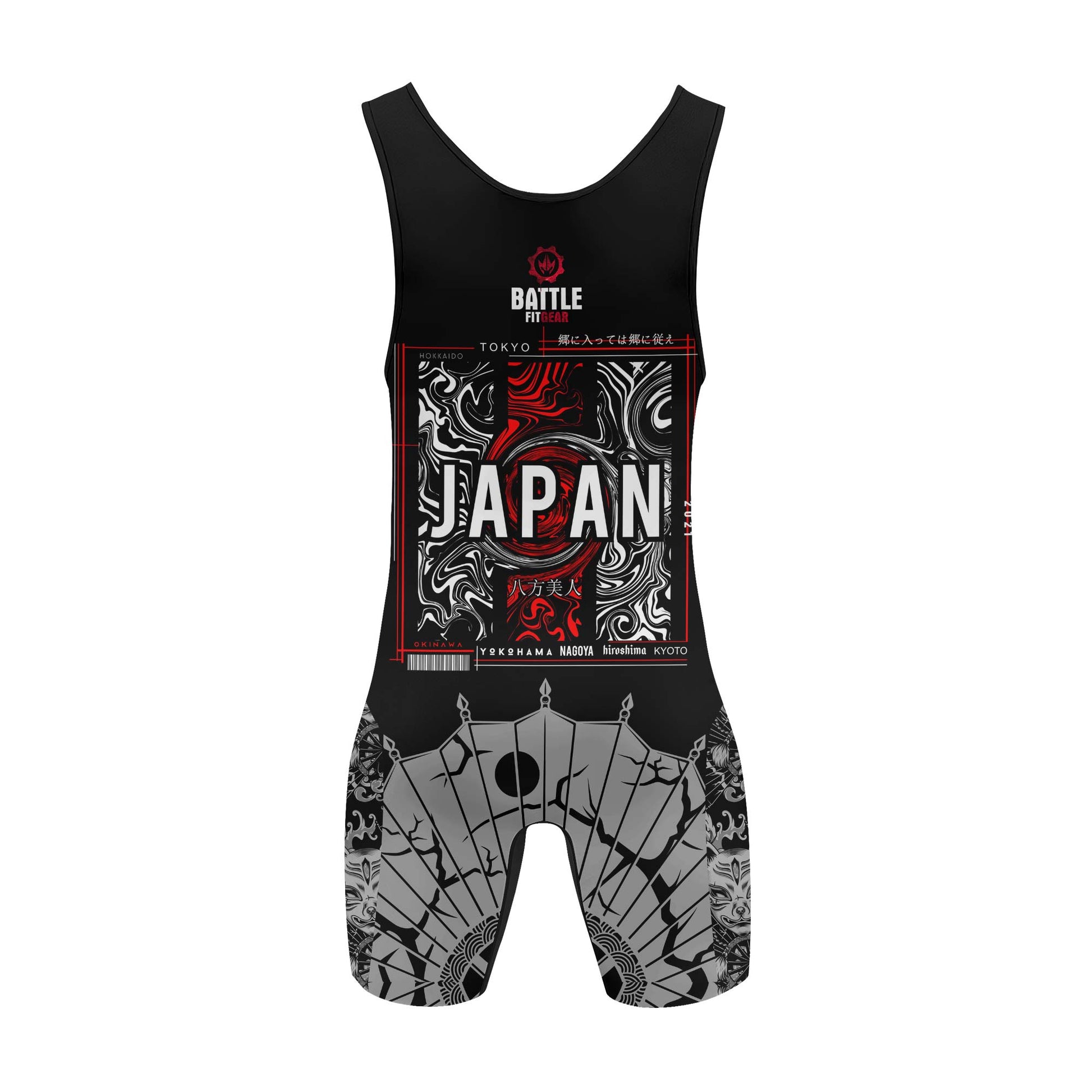 Samurai VS Dragon Wrestling Singlets