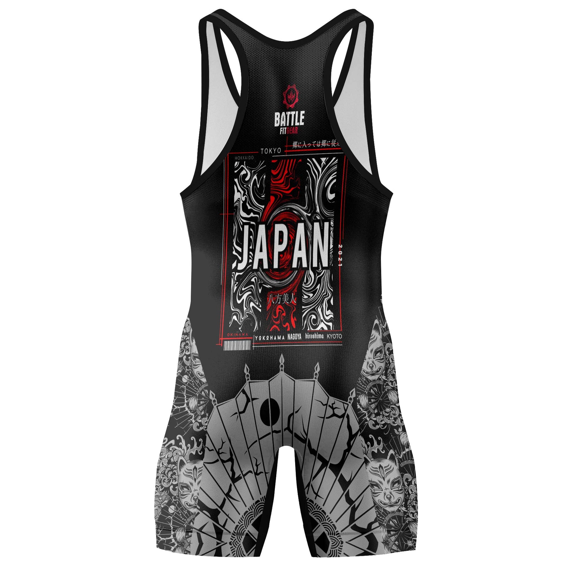 Samurai VS Dragon Wrestling Singlets