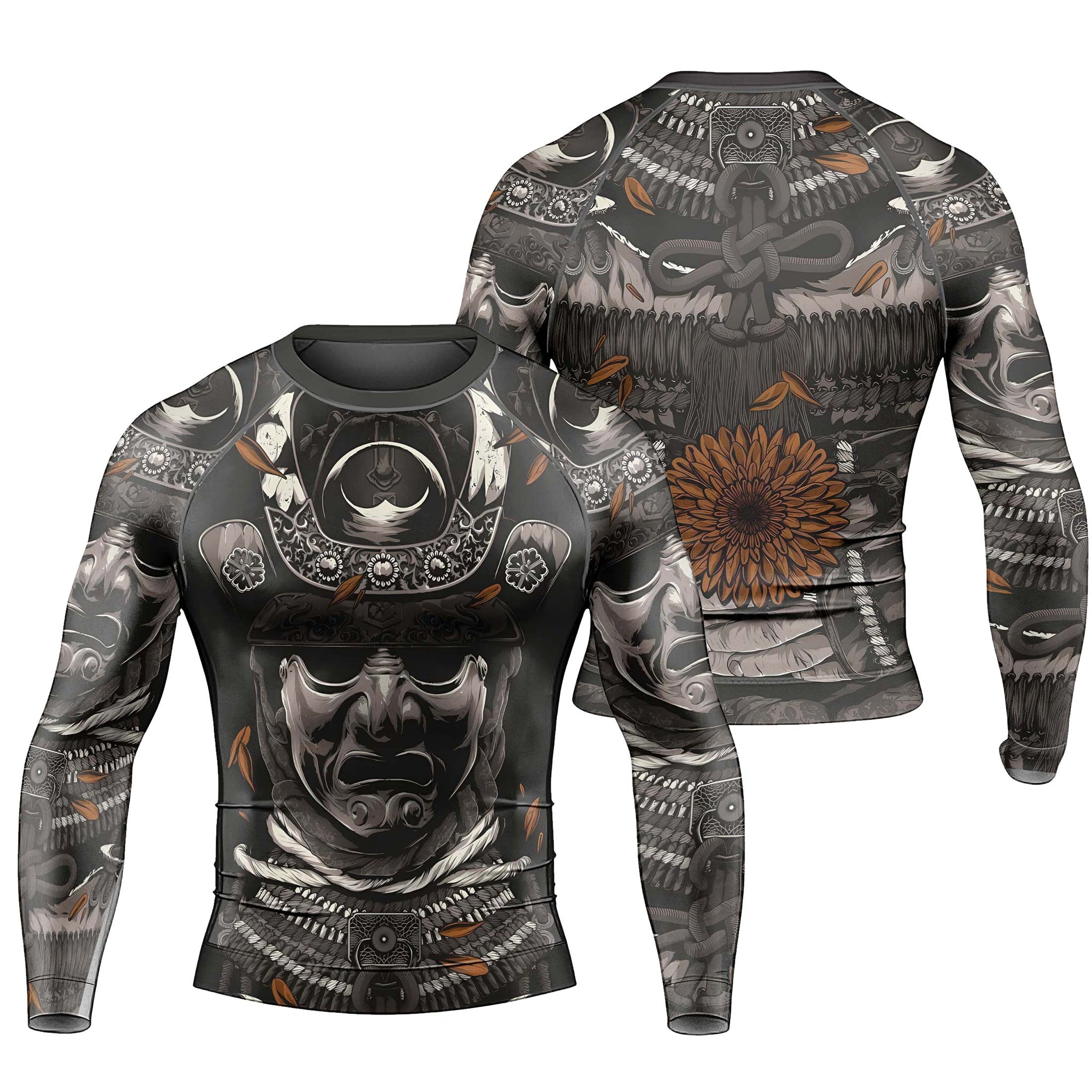Samurai Warrior Men's Long Sleeve Rash Guard
