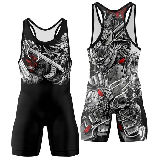 Samurai & White Dragon Wrestling Singlets - BattleFitGear