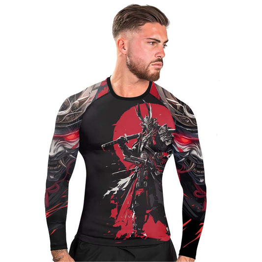 Samurai of War Men's Long Sleeve Rash Guard