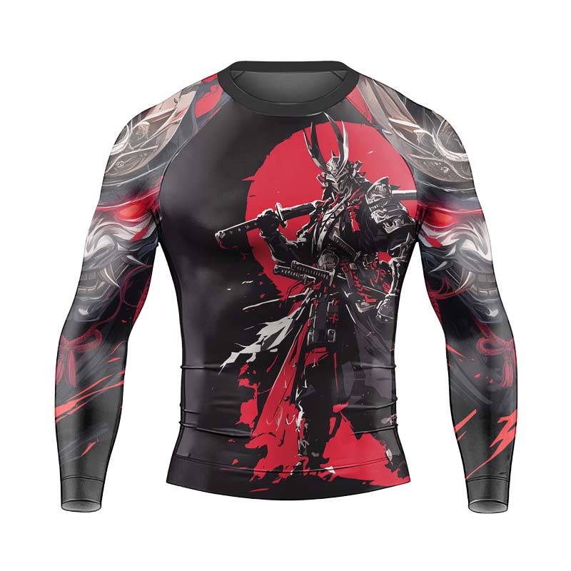 Samurai of War Men's Long Sleeve Rash Guard