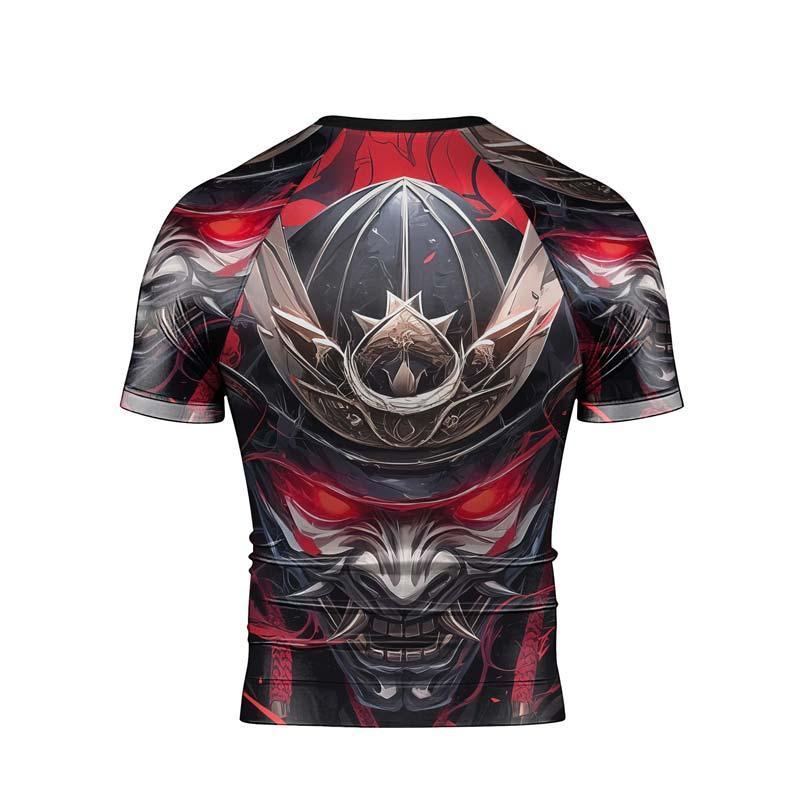 War Machine Rash Guard Samurai of War Men's Short Sleeve Rash Guard