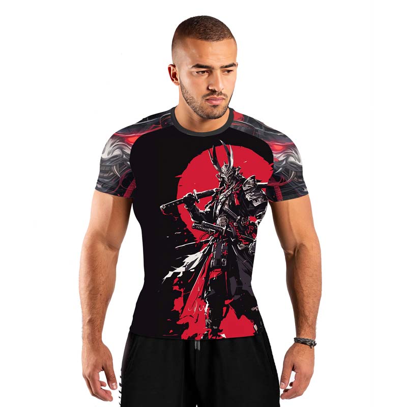 Samurai of War Men's Short Sleeve Rash Guard